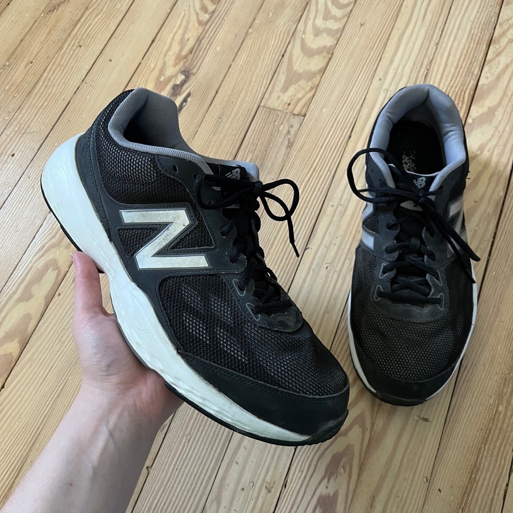 New Balance 517 Cross Training Shoes Mens 13 4E Black Silver MX517BG1 ABZORB
